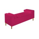 Ver imagem 1 de Recamier Divã Baú 140cm Estofado Félix Luiz xv Sofá 2 Lugares Suede Pink para Sala de Estar Consultó