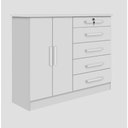 Ver imagem 1 de Cômoda New Athos 5 Gavetas com Sapateira Branco