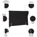 Ver imagem 3 de Cabeceira Cama Box Casal Queen 160cm Trinidad P02 Sintético Preto - Mpozenato