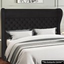 Ver imagem 2 de Cabeceira Cama Box Casal Queen 160cm Trinidad P02 Sintético Preto - Mpozenato