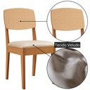 Ver imagem 5 de Mesa de Jantar Yasmin 180cm Tampo Mdf Vidro Canto Copo com 6 Cadeiras Copper Premium