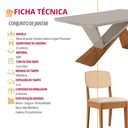 Ver imagem 7 de Mesa de Jantar Yasmin 180cm Tampo Mdf Vidro Canto Copo com 6 Cadeiras Copper Premium