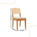 Ver imagem 3 de Mesa de Jantar Yasmin 180cm Tampo Mdf Vidro Canto Copo com 6 Cadeiras Copper Premium