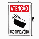 Ver imagem 2 de Combo 3 Placas De Sinalização Atenção Luva Uso Obrigatório 20x30 Acesso - S-206 F9e