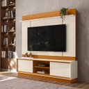 Ver imagem 5 de Estante Home Theater para TV até 75" 2 Portas Senna Cinamomo/Off White