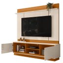 Ver imagem 4 de Estante Home Theater para TV até 75" 2 Portas Senna Cinamomo/Off White