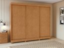 Ver imagem 7 de Guarda-roupas Casal Nice 3 Portas 4 Gavetas Flex com Pés - Lopas Amendoa Clean