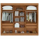 Ver imagem 3 de Guarda-roupas Casal Nice 3 Portas 4 Gavetas Flex com Pés - Lopas Amendoa Clean