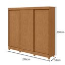 Ver imagem 2 de Guarda-roupas Casal Nice 3 Portas 4 Gavetas Flex com Pés - Lopas Amendoa Clean