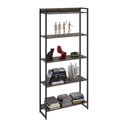 Ver imagem 3 de Kit 3 Estantes Multiuso Industrial 5 Prateleiras Areta 186x80cm C01 Carvalho Dark - Lyam Decor