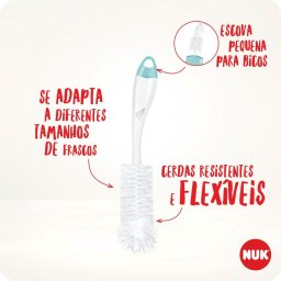 Escova para Lavar Mamadeiras e Bicos 2 em 1 - Nuk - 3