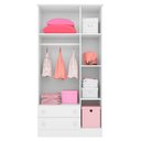 Ver imagem 5 de 2561 - Comoda Sapateira Doce Sonho 1 Pt/4 Gav Branco/branco (2561.5),2617 - G. Roupa 3pts/2gv Branco