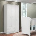 Ver imagem 7 de 2561 - Comoda Sapateira Doce Sonho 1 Pt/4 Gav Branco/branco (2561.5),2617 - G. Roupa 3pts/2gv Branco