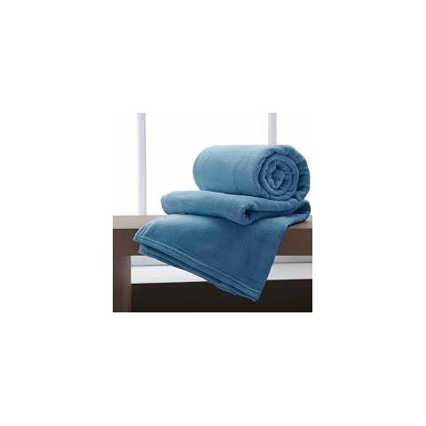 Manta Microfibra King Home Design - Azul Claro