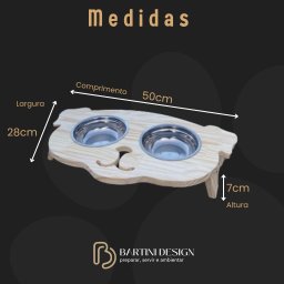 Comedouro Elevado Ergonômico – Cachorro - Pé Alto 50x28x23 - 7