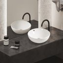 Ver imagem 4 de Cuba Banheiro Redonda Louça de Sobrepor com Valvula , 43x43 Mx215 Cor:branco