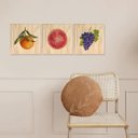 Ver imagem 2 de Kit 3 Quadros Decorativos para Cozinha Frutas Laranja Uva