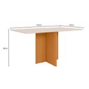 Ver imagem 2 de Mesa de Jantar Retangular com Vidro 6 Lugares 160cm sem Cadeiras Helô Poliman Móveis