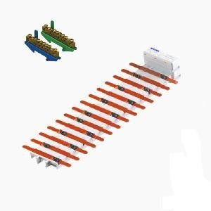 Kit Barramento 100a Din 46 Disjuntores Bifasico P/ Quadro Br Brum