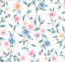 Ver imagem 1 de Papel de Parede Wiler Bambine - Floral Poá Branco Ba0036