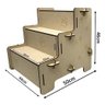 Escada Pet Para Cachorro Gato Mdf Com 3 Degraus 46 Cm Altura - 2