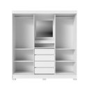 Ver imagem 7 de Guarda-roupa Italo Casal 2 Portas de Correr C/ Espelho - Branco Fosco