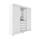 Ver imagem 6 de Guarda-Roupa Italo Casal 2 Portas de Correr c/ Espelho - Branco Fosco