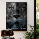 Ver imagem 1 de Quadro Motivacional Mantenha o Foco em Moldura Caixa Tacolado Moldura Trad 1cm Madeira Escura sem Vi