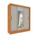 Ver imagem 6 de Guarda Roupa Casal 3 Portas Taiffa 190cm com Espelho Yescasa Marrom/Cinamomo/Off White