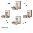 Ver imagem 4 de Guarda-Roupa Solteiro 4 Portas 2 Gavetas Bicama Flex Color 100% MDF 160cm Zaya Espresso Móveis Branco/Rosa/Azul/Lilás