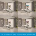 Ver imagem 6 de Guarda-Roupa Solteiro 4 Portas 2 Gavetas Bicama Flex Color 100% MDF 160cm Zaya Espresso Móveis Branco/Rosa/Azul/Lilás