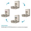 Ver imagem 4 de Guarda Roupa Solteiro 160cm 4 Portas 2 Gavetas Bicama e Baú Flex Color 100% MDF Milena 