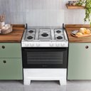Ver imagem 3 de Fogão 5 Bocas Atlas Mônaco Plus Mesa de Inox Bivolt Branco