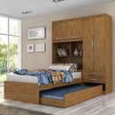 Ver imagem 1 de Guarda-Roupa Solteiro com Bicama 4 Portas 2 Gavetas Milena Acp Móveis