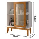 Ver imagem 5 de Cristaleira E Balcao Para Sala 163X11 Branco Nature Tebar