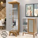 Ver imagem 2 de Cristaleira E Balcao Para Sala 163X11 Branco Nature Tebar