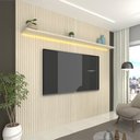 Ver imagem 3 de Painel para TV com LED Requinte 220 Off White Impressão Ripado 3D - Gelius