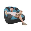 Ver imagem 2 de Poltrona Paloma Escritório Sala Pé Plástico Suede Grafite e Suede Azul Turquesa - Dominic Decor