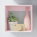 Ver imagem 2 de Nichos de Madeira Simples Rosa 1,2x27x24,5x15cm