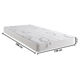 Colchão Casal Kappesberg Espuma D26 A Vacuo 138x188x14cm Roll Branco - 2