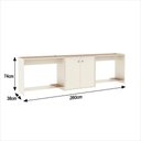 Ver imagem 5 de Conjunto de Escritório 3 Peças Smart Office 2 Mesas e 1 Aparador Buffet - Off White e Cedro