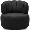 Ver imagem 2 de Kit 02 Poltronas Giratória Orgânica para Sala Living Oceane L06 Couro Preto - Lyam Decor