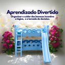 Ver imagem 3 de Berço de Brincadeira com Escorregador Azul Diversão Garantida Infantil