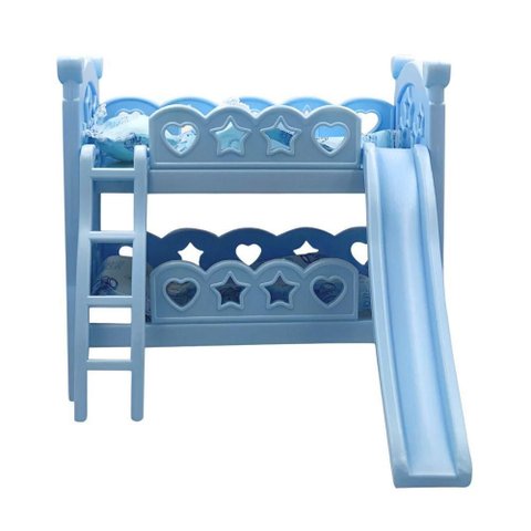 Berço de Brincadeira com Escorregador Azul Diversão Garantida Infantil