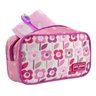Lancheira Infantil Com Necessaire marmita Squeeze Flor Rosa - 5