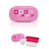 Lancheira Infantil Com Necessaire marmita Squeeze Flor Rosa - 9