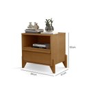 Ver imagem 3 de Mesa de Cabeceira 52cm x 56cm Premiere Marrom
