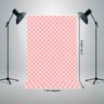 Painel Fundo Festa Fotográfico Tecido 1,5x2,2m Corações Rosa com Fundo Rosa Claro P321 - 2