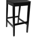 Ver imagem 6 de Banqueta Alta Bistrô Linhas Assento Estofado Encosto Mdf - Preto - Assento Estofado Corano Preto