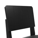 Ver imagem 5 de Banqueta Alta Bistrô Linhas Assento Estofado Encosto Mdf - Preto - Assento Estofado Corano Preto